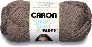 Caron Simply Soft Party Chocolate Sparkle Acrylic Knitting & Crochet Yarn Caron Simply Soft Party Chocolate Sparkle Acrylic Knitting & Crochet Yarn