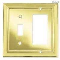 W060ZMC-PB Polished Brass Architect Single Switch/GFCI Cover Plate