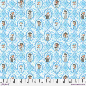 Anne Keenan Higgins Bonjour Paris Mademoiselle Blue Fabric by The Yard Anne Keenan Higgins Bonjour Paris Mademoiselle Blue Fabric by The Yard