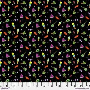 Free Spirit Mulga Summer Birds Delish Delights Black Cotton Fabric by Yard Free Spirit Mulga Summer Birds Delish Delights Black Cotton Fabric by Yard
