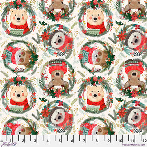 Free Spirit Mia Charro Christmas Squad Fuzzy Friends Ivory Cotton Fabric By Yard Free Spirit Mia Charro Christmas Squad Fuzzy Friends Ivory Cotton Fabric By Yard