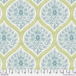 Free Spirit A Celebration of Sanderson Madurai Teal Cotton Fabric By The Yard Free Spirit A Celebration of Sanderson Madurai Teal Cotton Fabric By The Yard
