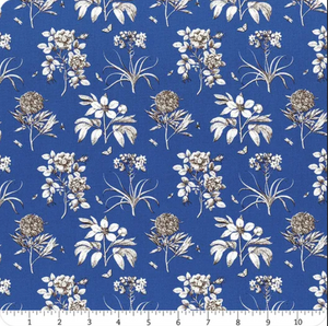 Free Spirit A Celebration of Sanderson Etching & Roses Cobalt Fabric By The Yard Free Spirit A Celebration of Sanderson Etching & Roses Cobalt Fabric By The Yard