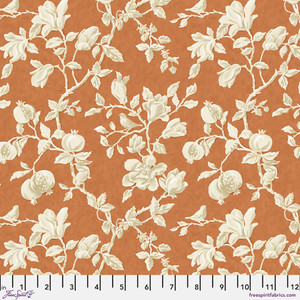 Free Spirit Sanderson Woodland Blooms Magnolia & Pomegranate Russet Fabric By The Yard Free Spirit Sanderson Woodland Blooms Magnolia & Pomegranate Russet Fabric By The Yard