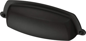 Liberty P41707K-FB Craftsman 3" (76 mm) Flat Black Cup Drawer Pull Liberty P41707K-FB Craftsman 3" (76 mm) Flat Black Cup Drawer Pull