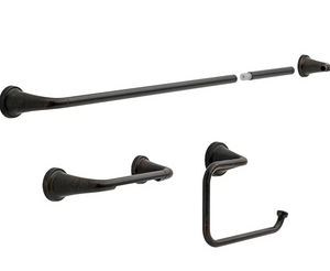 Delta LRK63-VBR Larkin Bath 3 Piece Towel Bar Set Venetian Bronze Finish Delta LRK63-VBR Larkin Bath 3 Piece Towel Bar Set Venetian Bronze Finish