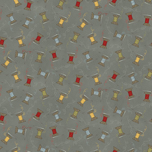 Henry Glass S Is For Sew Tossed Spools Gray Cotton Fabric By Yard Henry Glass S Is For Sew Tossed Spools Gray Cotton Fabric By Yard