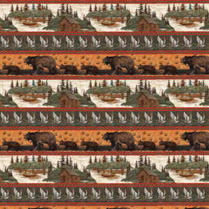 Blank Quilting Wilderness Trail Wilderness Stripe Brown Cotton Fabric By The Yard Blank Quilting Wilderness Trail Wilderness Stripe Brown Cotton Fabric By The Yard