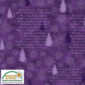 Stof Star Sprinkle Pinetree Text Lilac Silver Cotton Fabric By The Yard Stof Star Sprinkle Pinetree Text Lilac Silver Cotton Fabric By The Yard