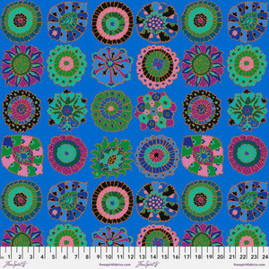 Free Spirit Kaffe Fassett Carpet Cookies Blue Cotton Fabric By The Yard Free Spirit Kaffe Fassett Carpet Cookies Blue Cotton Fabric By The Yard