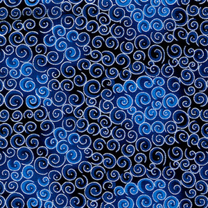 Blank Quilting Spirals Metallic Navy Cotton Fabric By The Yard Blank Quilting Spirals Metallic Navy Cotton Fabric By The Yard