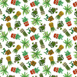 Blank Quilting You Grow Girl Tossed Plants White Fabric By The Yard Blank Quilting You Grow Girl Tossed Plants White Fabric By The Yard