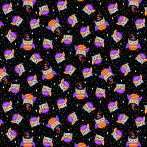 Studio E Spooky Friends Glow Tossed Owl Multi Cotton Fabric By The Yard Studio E Spooky Friends Glow Tossed Owl Multi Cotton Fabric By The Yard