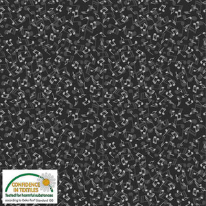 Stof European Quilting Best Bits Musical Notes Black Cotton Fabric By The Yard Stof European Quilting Best Bits Musical Notes Black Cotton Fabric By The Yard