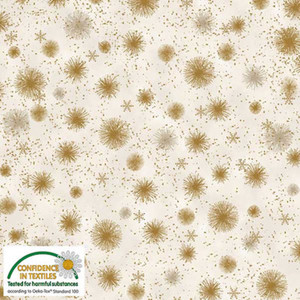 Stof Star Sprinkle Stardust Cream Gold Cotton Fabric By The Yard Stof Star Sprinkle Stardust Cream Gold Cotton Fabric By The Yard