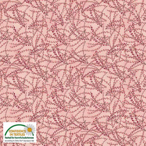 Stof Fillippa's Line Lines & Oblong Dots Rose Cotton Fabric By The Yard Stof Fillippa's Line Lines & Oblong Dots Rose Cotton Fabric By The Yard