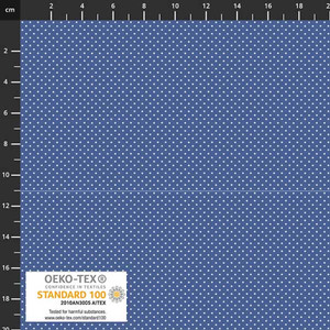 Stof European Essentials Small Dot Blue Cotton Fabric By The Yard Stof European Essentials Small Dot Blue Cotton Fabric By The Yard