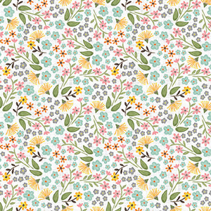 Blank Quilting Folk Garden Sm Ditsy Floral Cotton Fabric By The Yard Blank Quilting Folk Garden Sm Ditsy Floral Cotton Fabric By The Yard
