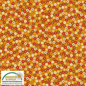 Stof Quilters Combination Multi Flowers Amber Cotton Fabric By The Yard Stof Quilters Combination Multi Flowers Amber Cotton Fabric By The Yard