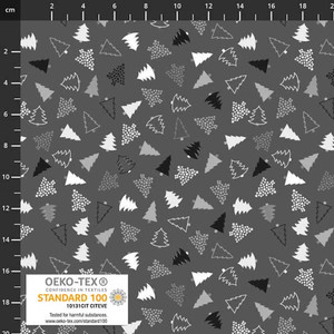 Stof European Quilting Winter Pingos Christmas Trees & Stars Grey Fabric By The Yard Stof European Quilting Winter Pingos Christmas Trees & Stars Grey Fabric By The Yard