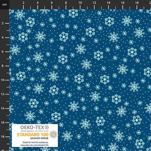 Stof European Quilting Winter Pingos Snowflakes & Dots Blue Fabric By The Yard Stof European Quilting Winter Pingos Snowflakes & Dots Blue Fabric By The Yard