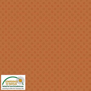 Stof Quilters Combination Dots & Crosses Pumpkin Cotton Fabric By The Yard Stof Quilters Combination Dots & Crosses Pumpkin Cotton Fabric By The Yard