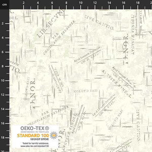 Stof European Colour Way Writing Off White Cotton Quilting Fabric By The Yard Stof European Colour Way Writing Off White Cotton Quilting Fabric By The Yard