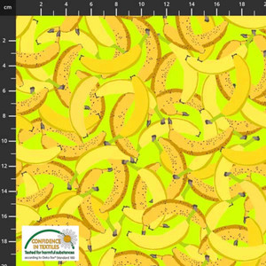 Stof European Peach On Earth Bananas Yellow Cotton Quilting Fabric By The Yard Stof European Peach On Earth Bananas Yellow Cotton Quilting Fabric By The Yard