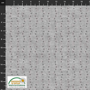 Stof European Basically Dots w/ Crosses Grey Cotton Fabric By The Yard Stof European Basically Dots w/ Crosses Grey Cotton Fabric By The Yard