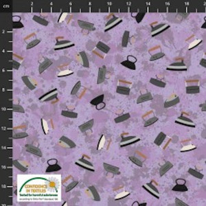 Stof European Sew Sew Sew It Irons Purple Cotton Quilting Fabric By The Yard Stof European Sew Sew Sew It Irons Purple Cotton Quilting Fabric By The Yard