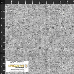 Stof European Basically Triangles Grey Cotton Fabric By The Yard Stof European Basically Triangles Grey Cotton Fabric By The Yard