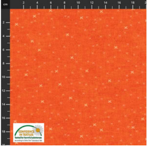 Stof European Basically Crosses Orange Cotton Fabric By The Yard Stof European Basically Crosses Orange Cotton Fabric By The Yard