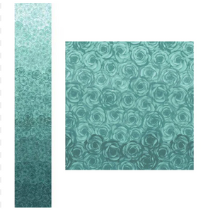 Stof European Rose Ombre Roses Teal Quilting Cotton Fabric By The Yard Stof European Rose Ombre Roses Teal Quilting Cotton Fabric By The Yard
