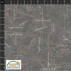 Stof European My Composition Musical Words Beige Cotton Fabric By The Yard Stof European My Composition Musical Words Beige Cotton Fabric By The Yard