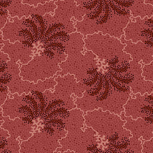 Henry Glass Bannard Hill Palm & Coral Red Cotton Fabric By The Yard Henry Glass Bannard Hill Palm & Coral Red Cotton Fabric By The Yard