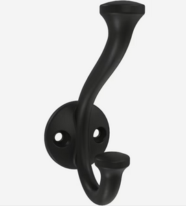 Brainerd B46707W-FB Casual Farmhouse 3 3/4" Coat, Hat, Robe Hook Flat Black Brainerd B46707W-FB Casual Farmhouse 3 3/4" Coat, Hat, Robe Hook Flat Black