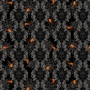 Studio E Spooky Night Damask Stripe Black Cotton Fabric by The Yard Studio E Spooky Night Damask Stripe Black Cotton Fabric by The Yard