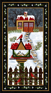 Henry Glass Frozen In Time 24" House Panel Cotton Fabric By The Panel Henry Glass Frozen In Time 24" House Panel Cotton Fabric By The Panel