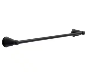 Franklin Brass KIN24-MB Kinla 24" Bath Towel Bar Matte Black Finish Franklin Brass KIN24-MB Kinla 24" Bath Towel Bar Matte Black Finish
