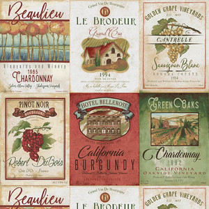Henry Glass After Five Labels Multi Cotton Fabric By The Yard Henry Glass After Five Labels Multi Cotton Fabric By The Yard