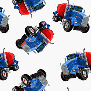 Henry Glass Construction Zone Concrete Mixers White Fabric By The Yard Henry Glass Construction Zone Concrete Mixers White Fabric By The Yard