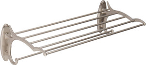 Ginger Bath Circe 24" Hotel Towel Shelf W/ Towel Bar Satin Nickel Finish Ginger Bath Circe 24" Hotel Towel Shelf W/ Towel Bar Satin Nickel Finish