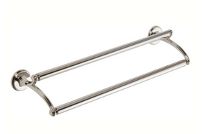 Ginger Designer Bath Circe 24" Double Towel Bar Satin Nickel Ginger Designer Bath Circe 24" Double Towel Bar Satin Nickel