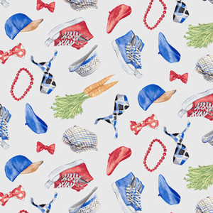Henry Glass Trendy Meadows Tossed Accessories Multi Fabric By The Yard Henry Glass Trendy Meadows Tossed Accessories Multi Fabric By The Yard
