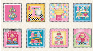 Studio E Let's Bake 9 x 9 Blocks Panel Cotton Fabric by The Panel Studio E Let's Bake 9 x 9 Blocks Panel Cotton Fabric by The Panel