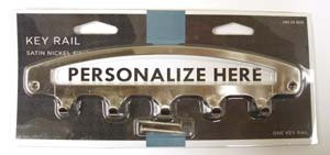 085-03-1679 Satin Nickel Personalizable 4 Hook Key Tidy