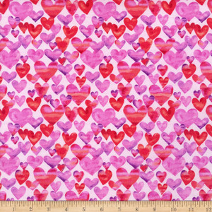 Studio E Color My Valentine Red & Pink Hearts Lt Pink Cotton Fabric By Yard Studio E Color My Valentine Red & Pink Hearts Lt Pink Cotton Fabric By Yard