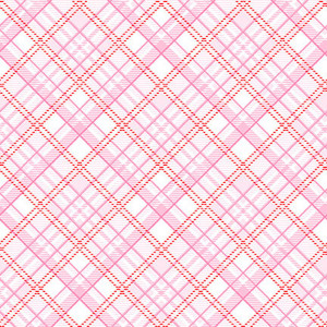 Henry Glass Gnomie Love Bias Plaid Pink Cotton Fabric By The Yard Henry Glass Gnomie Love Bias Plaid Pink Cotton Fabric By The Yard