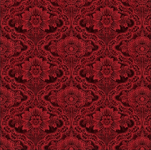 Studio E Le Poulet Damask Red Cotton Fabric By Yard Studio E Le Poulet Damask Red Cotton Fabric By Yard