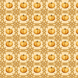 Henry Glass Haunted Village Pumpkin Foulard Cream Fabric by The Yard Henry Glass Haunted Village Pumpkin Foulard Cream Fabric by The Yard